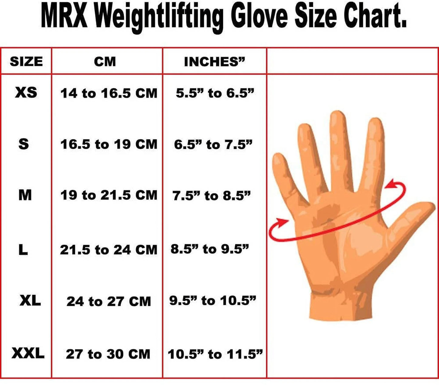 Weight Lifting Gloves Gym Training Bodybuilding Fitness Glove Workout Men & Women Red XXL