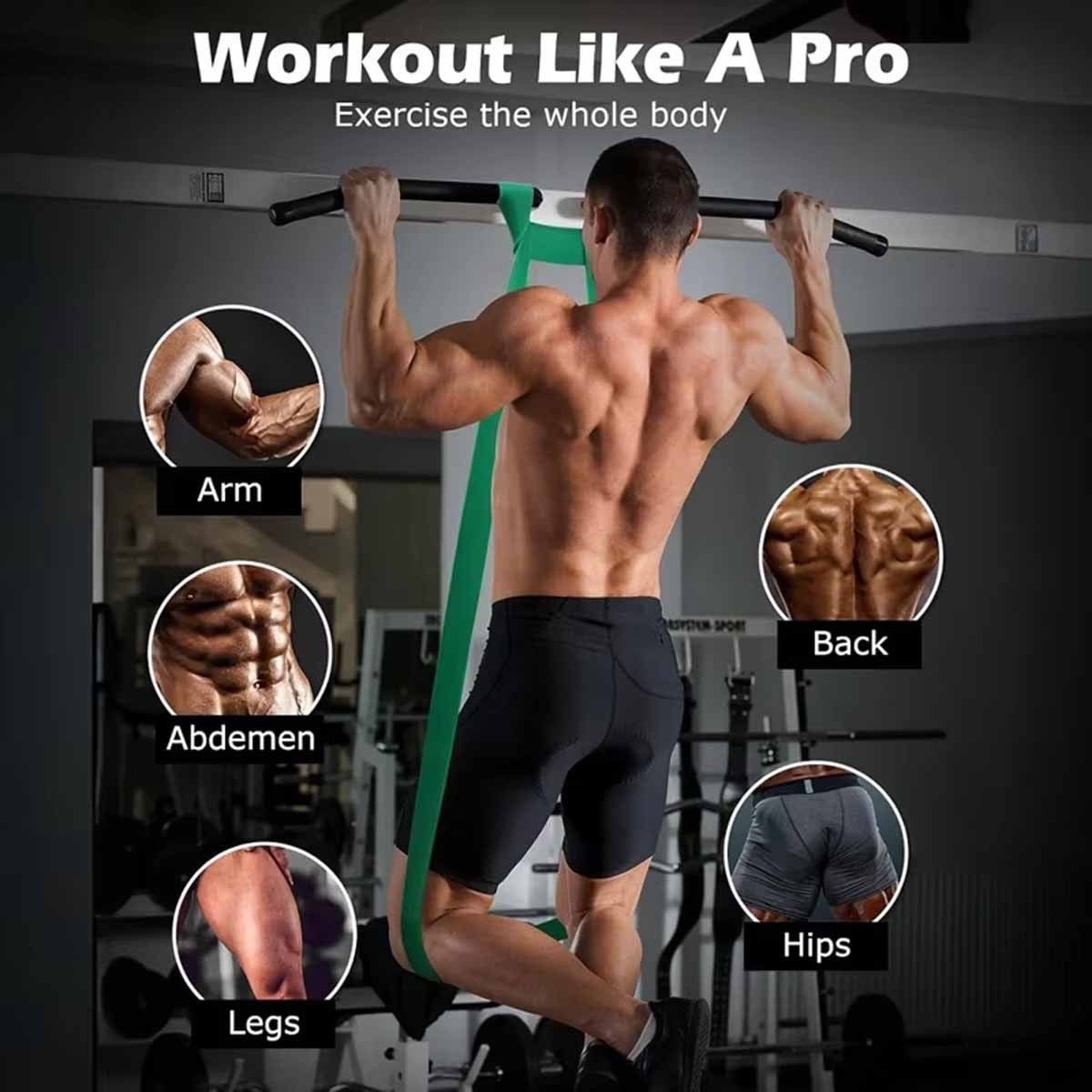 Heavy Duty Exercise Resistance Bands Fitness GYM Powerlift Pull up Assist Band