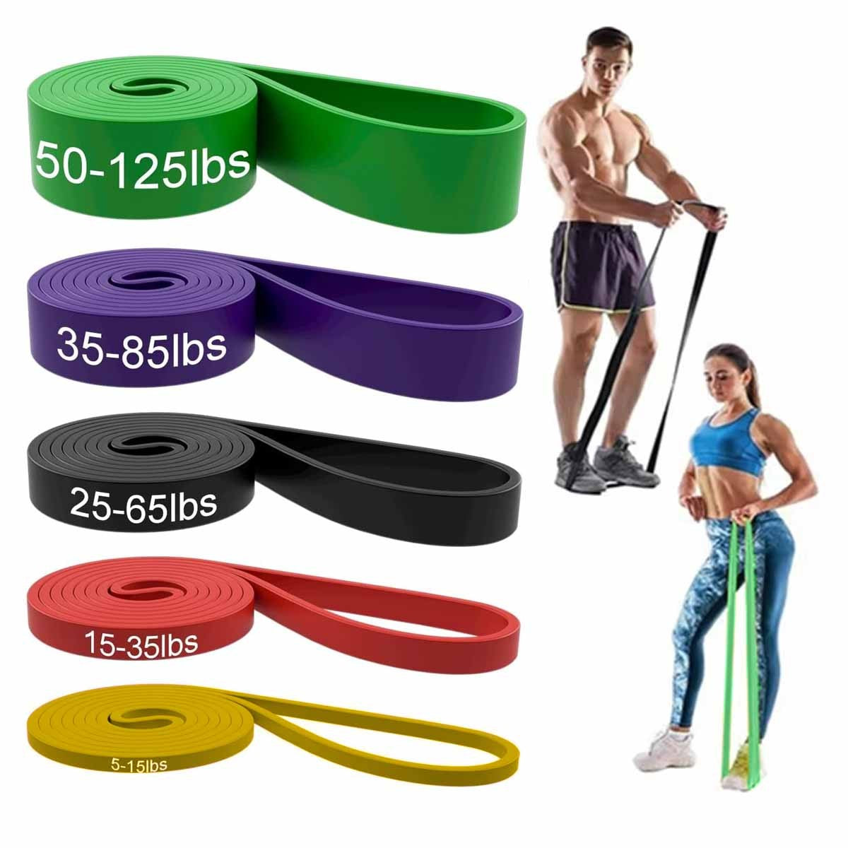 Heavy Duty Exercise Resistance Bands Fitness GYM Powerlift Pull up Assist Band