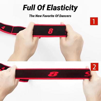 8 Section Style Dance Yoga Stretching Belt Pilates Fitness Tension Digital Elasticity Latin Elastic Stretch Resistance Band