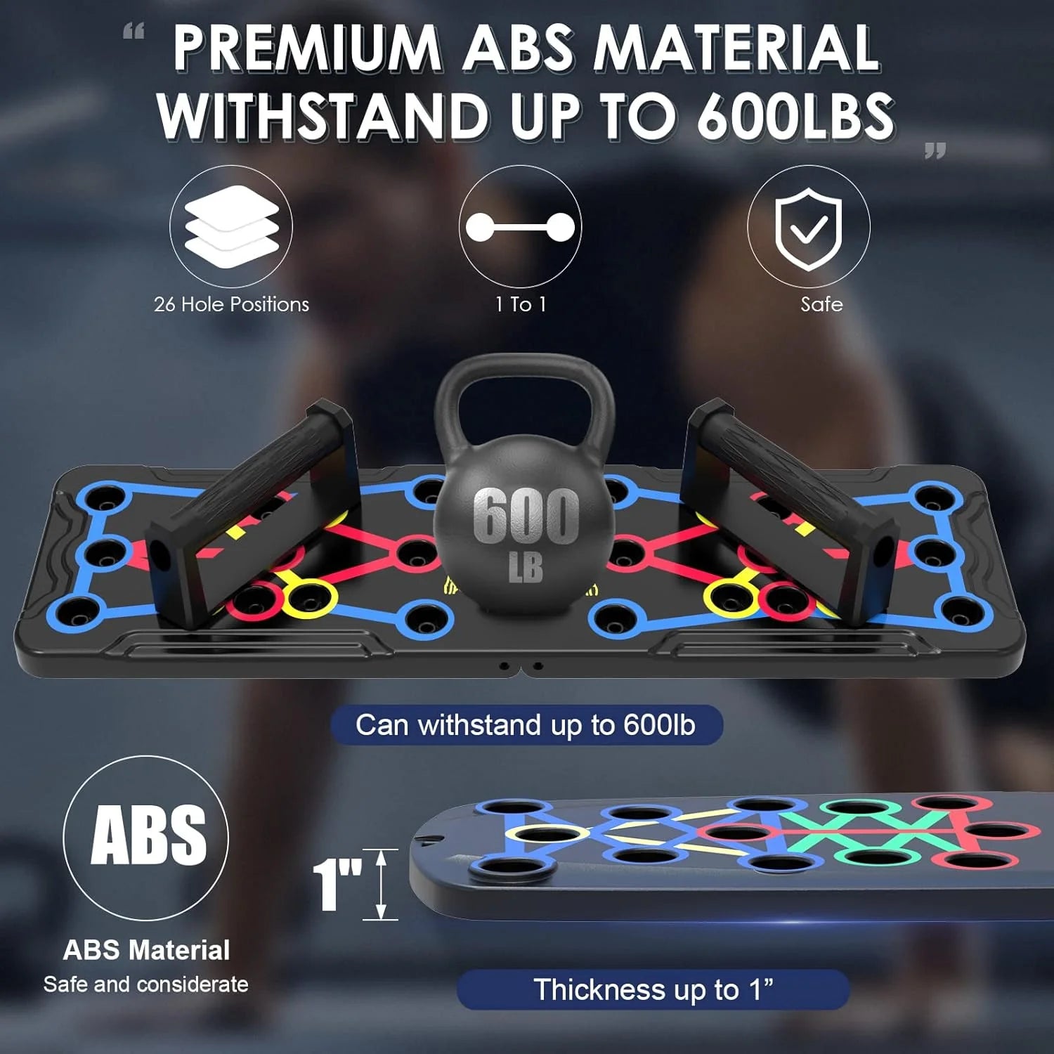 Push up Board 15 in 1 Home Workout Equipment Multi-Functional Pushup Stands System Fitness Floor Chest Muscle Exercise Professional Equipment Burn Fat Strength Training Arm Men & Women Weights