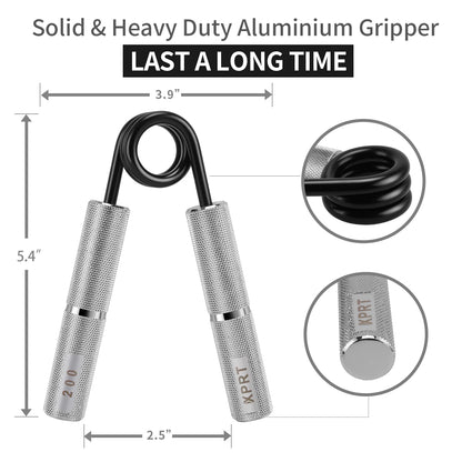 Power Gripper Set - Pro Hand Grip Strengthener Set of 3, Wrist and Forearm Exerciser, Build Crushing Grip Strength and Mobility 100/150/200 Lbs Set